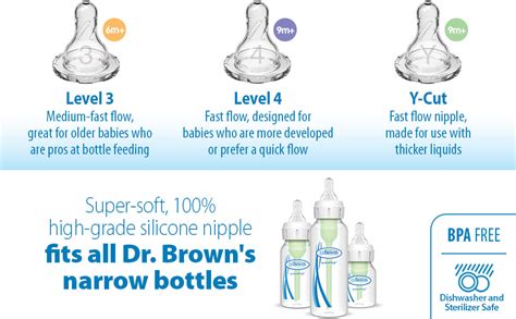 dr browns bottle nipples|Dr. Browns Level 2 Narrow Baby Bottle Silicone。